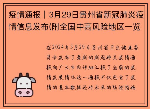 疫情通报｜3月29日贵州省新冠肺炎疫情信息发布(附全国中高风险地区一览)